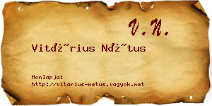 Vitárius Nétus névjegykártya
